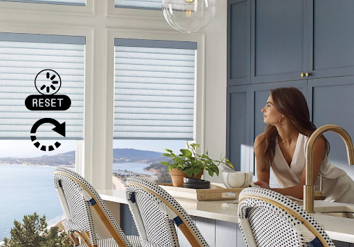 how to reset motorized blinds